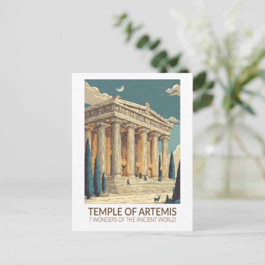 Carte Postale Temple of Artemis Seven Wonders of the World Art (Debout devant)