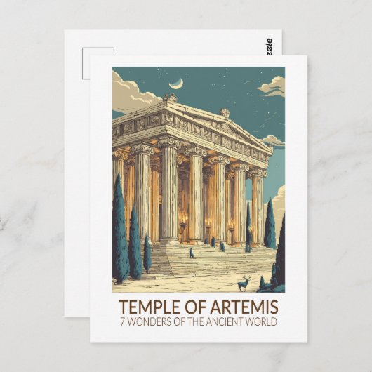 Carte Postale Temple of Artemis Seven Wonders of the World Art (Devant / Derrière)