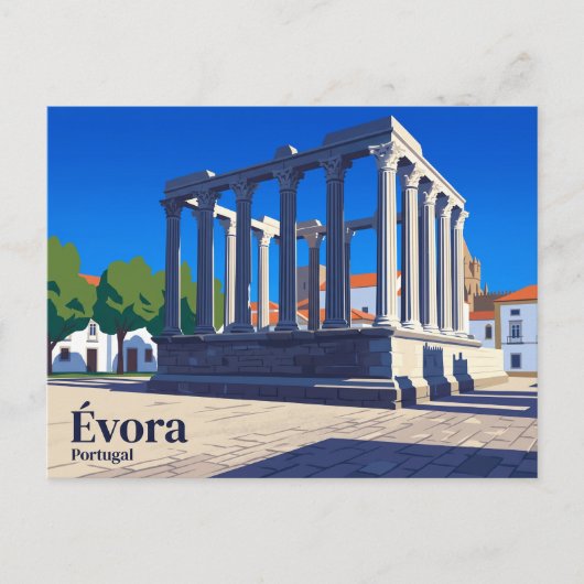 Carte Postale Temple romain d'Évora Portugal (Devant)