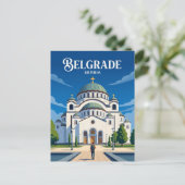 Carte Postale Temple Saint-Sava Serbie (Debout devant)