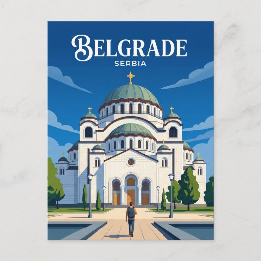 Carte Postale Temple Saint-Sava Serbie (Devant)