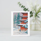 Carte Postale Temple Saishoin en Neige, Hasui Kawase, Coupe de b (Debout devant)