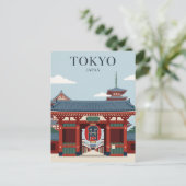 Carte Postale Temple Senso-ji Japon (Debout devant)