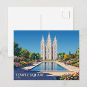 Carte Postale Temple Square États-Unis (Devant / Derrière)