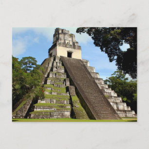 Carte Postale Temple Tikal Guatemala Maya