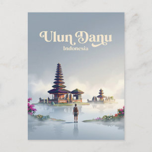 Carte Postale Temple Ulun Danu Beratan Indonésie