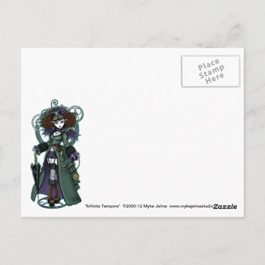 Carte postale Temple Victorian Steampunk Vampire A (Dos)