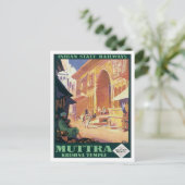 Carte Postale Temple vintage Muttra Krishna Inde (Debout devant)