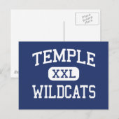 Carte Postale Temple - Wildcats - Lycée - Temple Texas (Devant / Derrière)