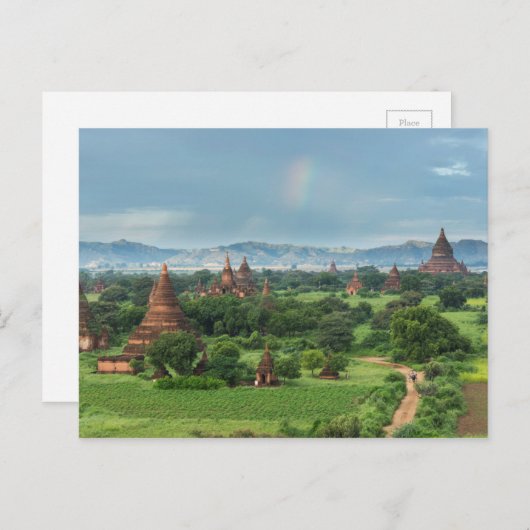 Carte Postale Temples à Bagan, Myanmar (Devant / Derrière)