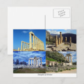 Carte Postale Temples antiques de Grèce (Devant / Derrière)