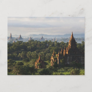Carte Postale Temples au lever du soleil, Bagan, Myanmar