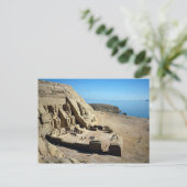 Carte Postale Temples d'Abu Simbel, désert d'Egypte (Debout devant)