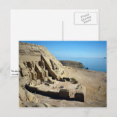 Carte Postale Temples d'Abu Simbel, désert d'Egypte (Devant / Derrière)