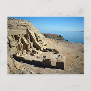 Carte Postale Temples d'Abu Simbel, désert d'Egypte