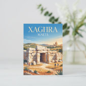 Carte Postale Temples de Ġgantija Malte (Debout devant)