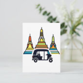 Carte Postale Temples thaïlandais et tuk tuks (Debout devant)
