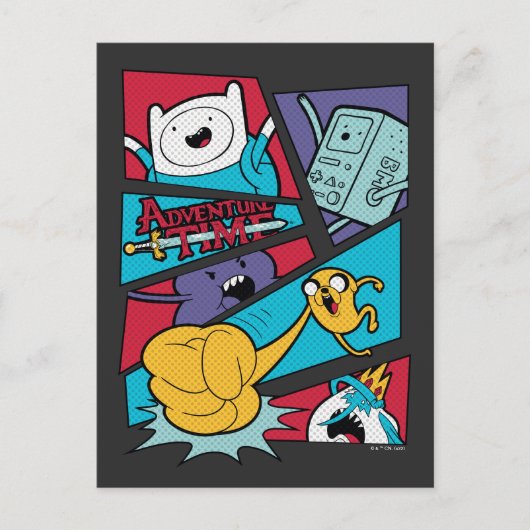 Carte Postale Temps d'aventure | Graphique du panneau d'action (Devant)