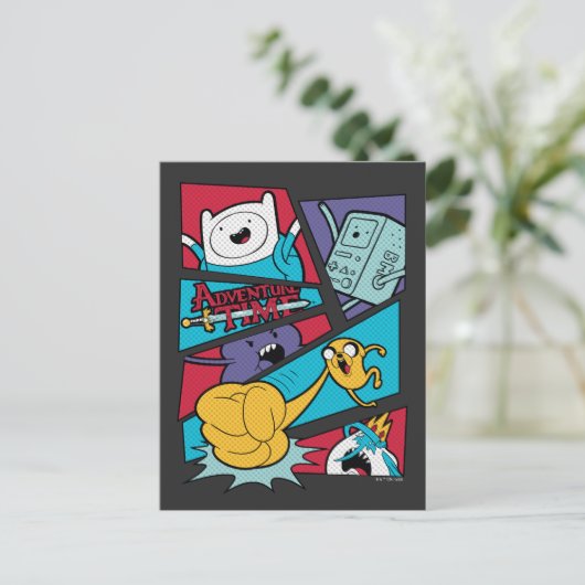 Carte Postale Temps d'aventure | Graphique du panneau d'action (Debout devant)