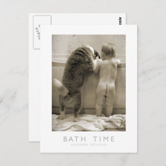 Carte postale Temps de bain (Devant / Derrière)