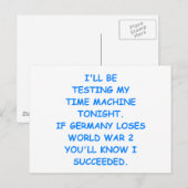 Carte Postale temps de déplacement (Devant / Derrière)