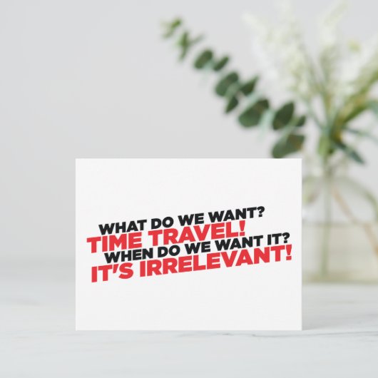 Carte Postale Temps de déplacement (Debout devant)