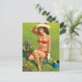 Carte Postale Temps de jardinage (Debout devant)