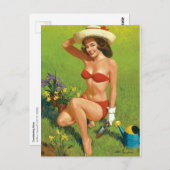 Carte Postale Temps de jardinage (Devant / Derrière)