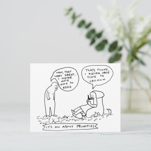 Carte Postale Temps De Lecture (Debout devant)