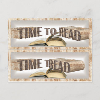 Carte Postale temps de lecture signet