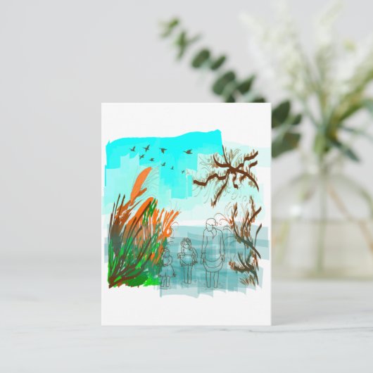 Carte Postale Temps De Plaisir Avec Grand-Mère Vue Extérieure Co (Debout devant)