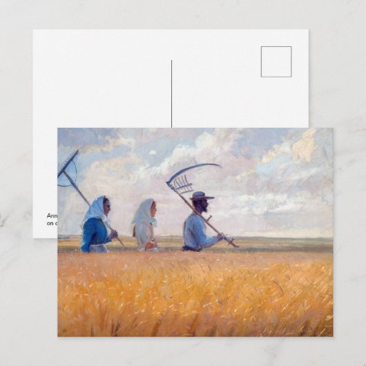 Carte Postale Temps de récolte | Anna Ancher | (Devant / Derrière)