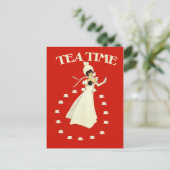 Carte Postale Temps du thé rouge Vintage (Debout devant)