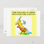 Carte Postale temps et bananes (Devant / Derrière)