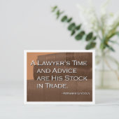 Carte postale Temps et conseils d'un avocat (Debout devant)