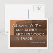 Carte postale Temps et conseils d'un avocat (Devant / Derrière)