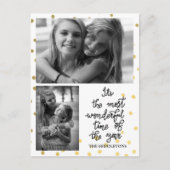 Carte Postale Temps Le Plus Merveilleux De L'Année Script Deux P (Devant)