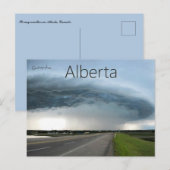 Carte Postale Temps orageux en Alberta Canada (Devant / Derrière)