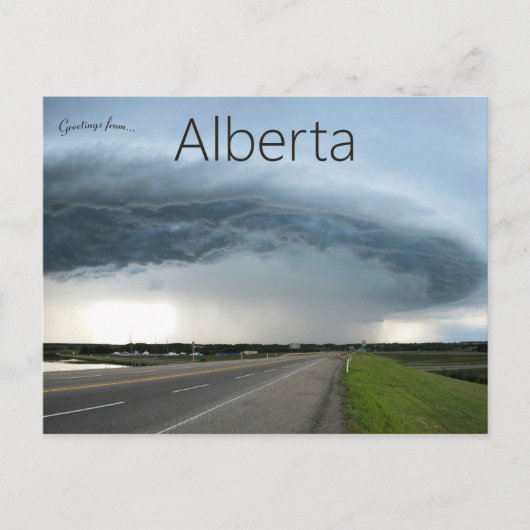 Carte Postale Temps orageux en Alberta Canada (Devant)