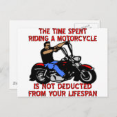 Carte Postale Temps Passé À Circuler Une Moto N'Est Pas Déduit (Devant / Derrière)