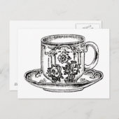Carte postale - Temps pour le thé (Devant / Derrière)