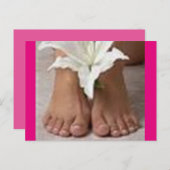 Carte Postale Temps pour votre pédicure (Devant / Derrière)