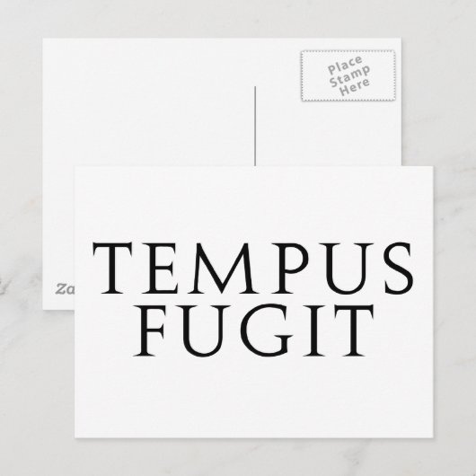 Carte Postale Tempus Fugit (Devant / Derrière)