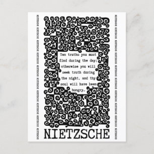 Carte Postale TEN TRUTHS citation de Nietzsche