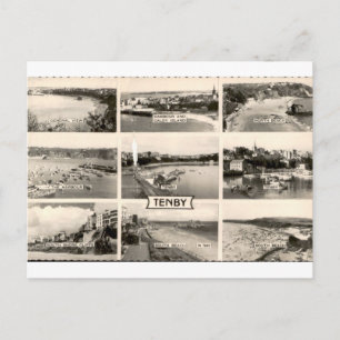 Carte Postale Tenby Harbour Beaches Multivue Vintage