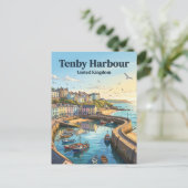 Carte Postale Tenby Royaume-Uni (Debout devant)