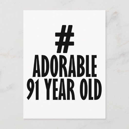 Carte Postale Tendance 91 ANS DE CONCEPTION ANNIVERSAIRE (Devant)