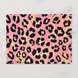 Carte Postale Tendance Chic Peach Leopard Poster de animal