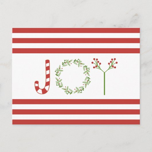 Carte Postale Tendance moderne Noël JOY (Devant)