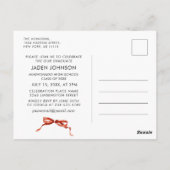 Carte Postale Tendance Red Bow Ribbon Fête de graduation PHOTO (Dos)